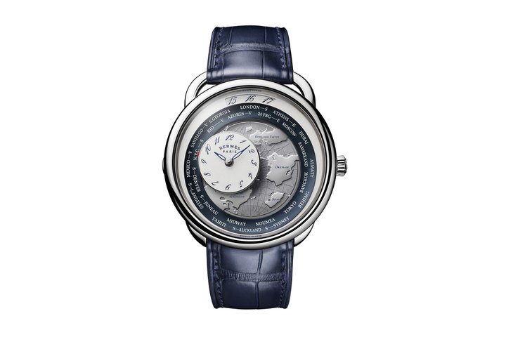 Arceau Le temps voyageur Or blanc漫游时光腕表