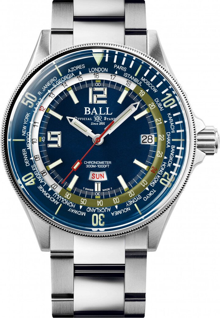 Engineer Master II Diver Worldtime潜水计时世界区腕表