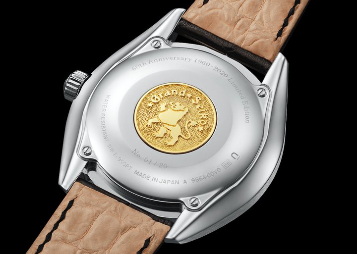 背面有18K黄金GRAND SEIKO标志