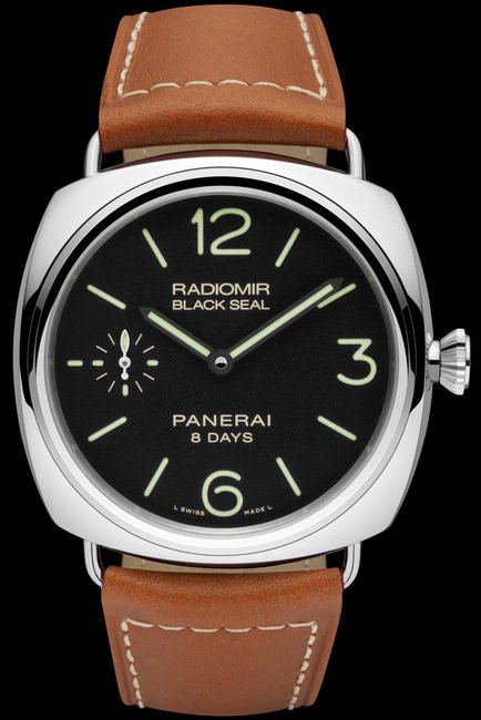 Radiomir Black Seal 8 Days Acciaio 45毫米8日动力储存精钢腕表9点钟方位设小秒盘