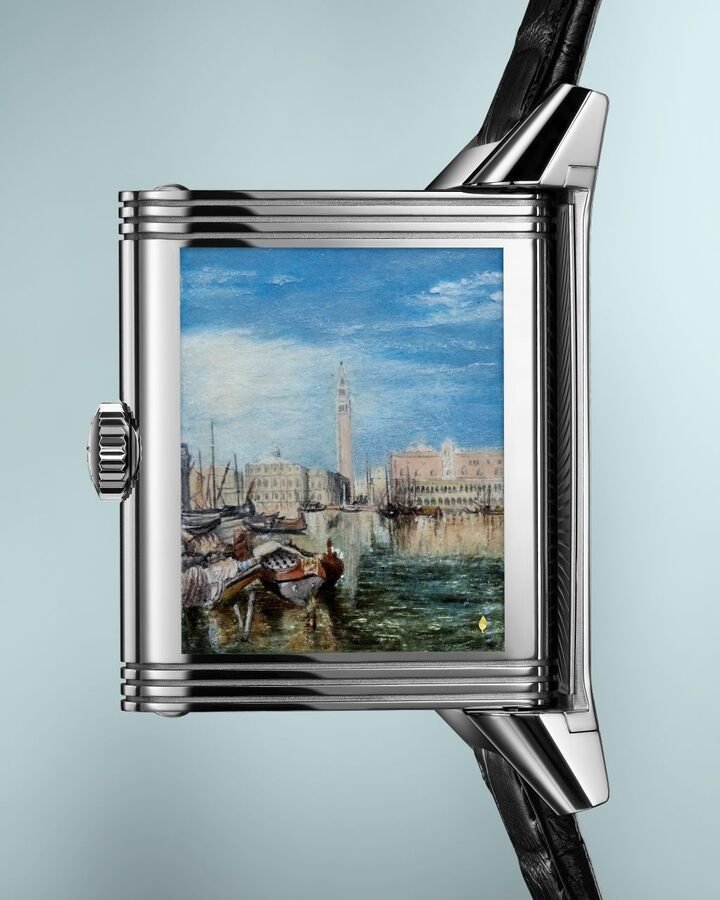 Reverso Tribute Enamel ‘Turner Series' 翻转系列透纳画作珐琅腕表 "威尼斯的叹息桥、总督宫与海关大楼" 款 