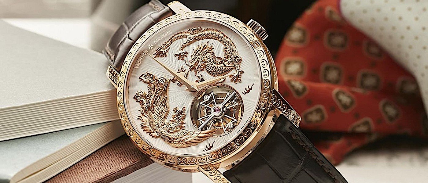 江诗丹顿Traditionnelle陀飞轮结合龙凤金雕展现精妙工艺水准