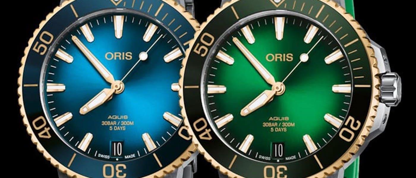 ORIS十年保固潜水表新增半金表壳展现高雅个性