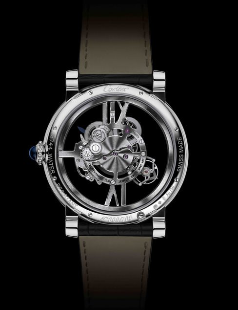 Rotonde de Cartier Astrotourbillon卡地亚天体运转式陀飞轮镂空腕表搭载卡地亚9461 MC型工作坊精制手动上链机械机芯