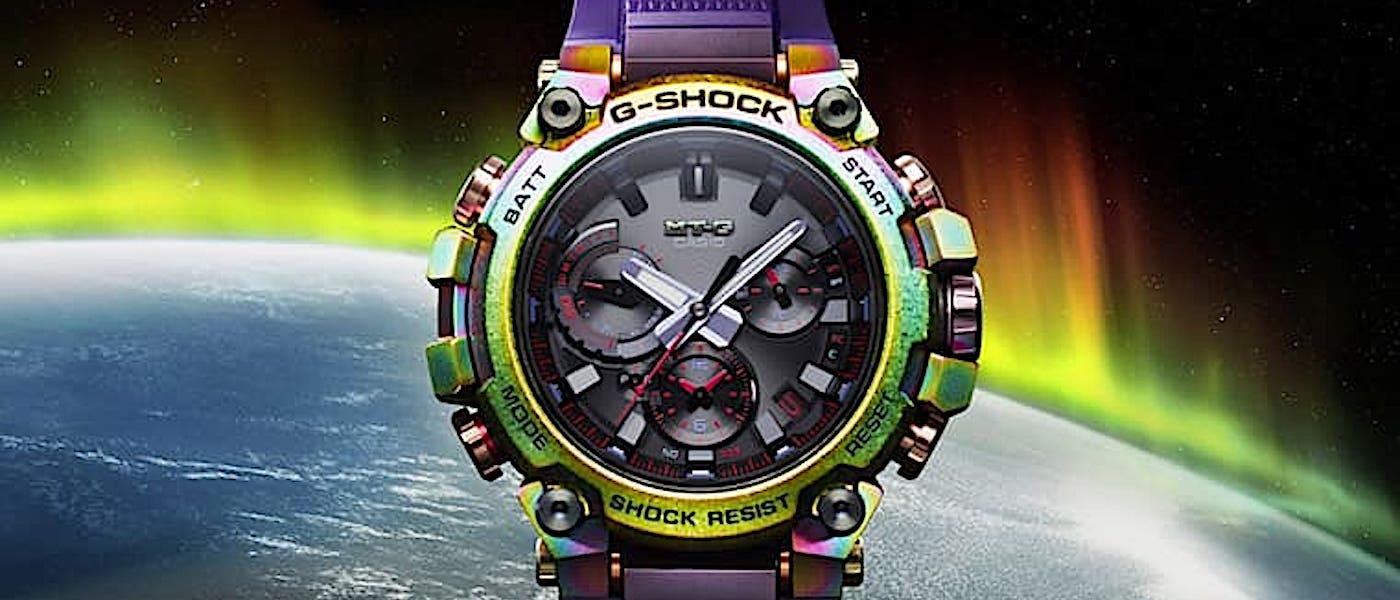 G-SHOCK高端系列以极光为灵感呈现七彩MTG-B3000新作