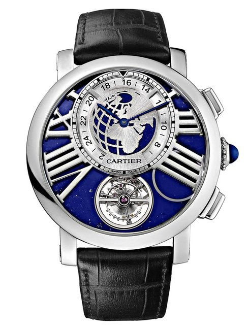 Rotonde de Cartier「地球与月亮」陀飞轮双时区月相腕表