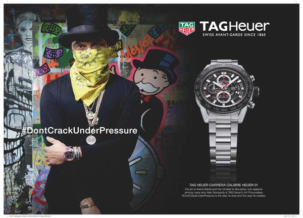 Alec Monopoly成为TAG Heuer泰格豪雅先锋艺术家！