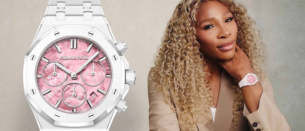刚柔共生：爱彼皇家橡树携手 Serena Williams 推出白色陶瓷限量计时码表