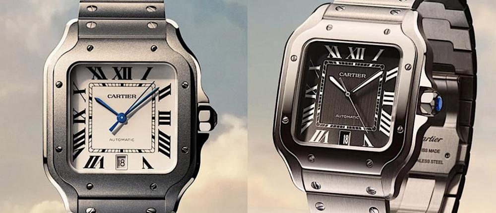 卡地亚 Santos 2025 年迎来轻盈钛金属与夜光黑面钢壳的双重进化宣言