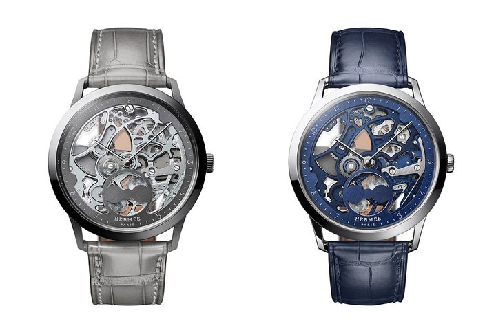 Slim d'Hermès Squelette Lune 镂空月相腕表