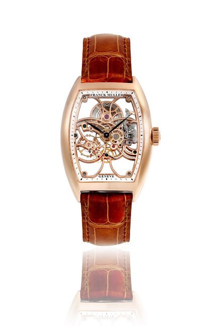 FRANCK MULLER的经典佳作 7 Days Power Reserve Skeleton in 18K Rose Gold