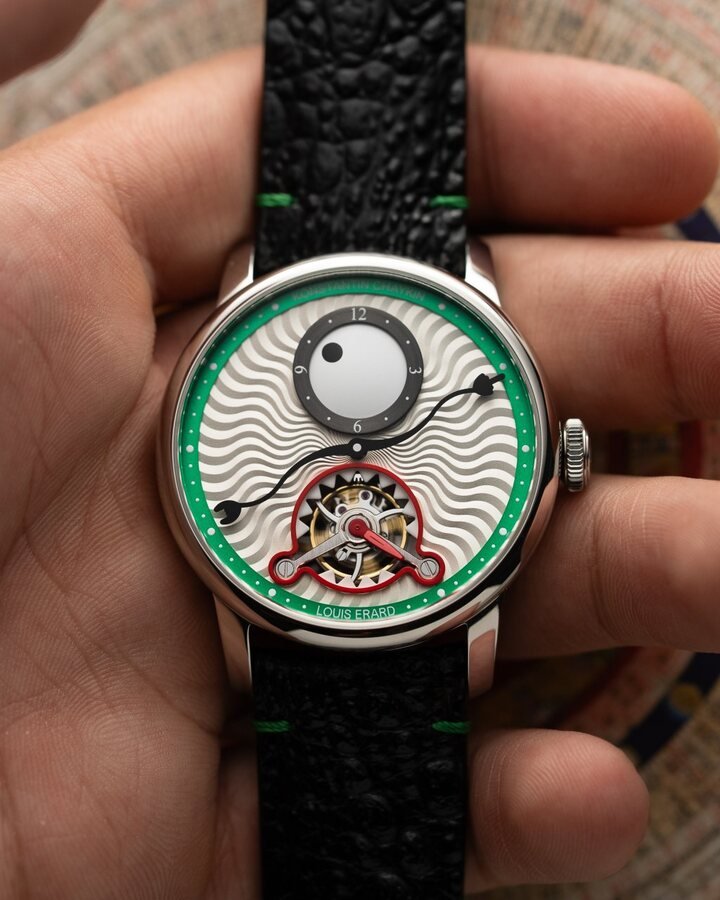 时间吞噬者陀飞轮腕表 Louis Erard x Konstantin Chaykin 联名款绿色版