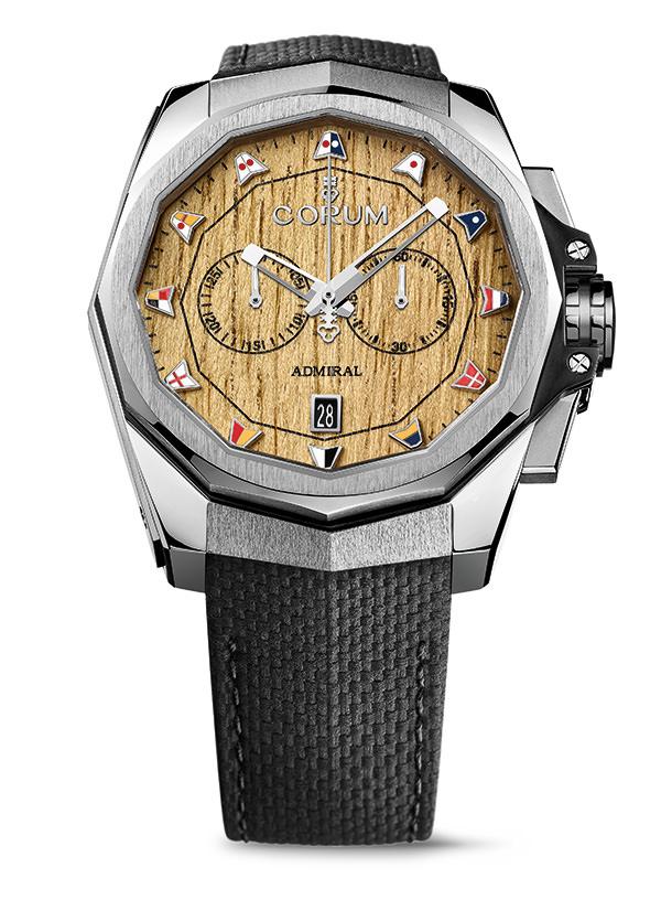 海军上将Admiral AC-ONE 45柚木表盘计时码表 ——不锈钢表壳