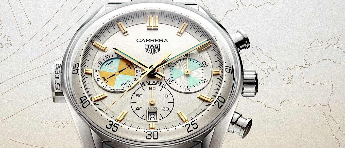 居然和 Abercrombie & Fitch 有不解之缘？TAG Heuer Carrera Seafarer 潮汐显示计时腕表