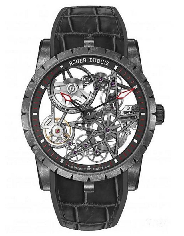 Excalibur Automatic Skeleton自动上链镂空腕表 - 碳纤维表款