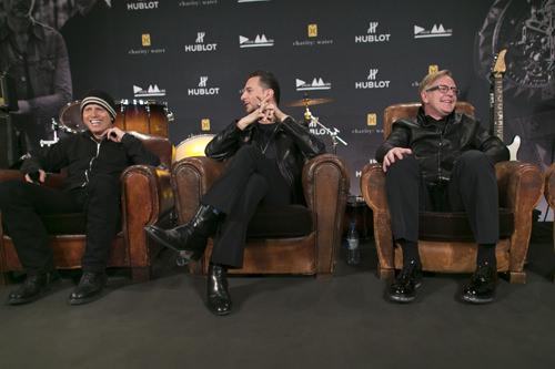 Depeche Mode乐队成员：（左起）Martin Gore，Dave Gahan 和Andy Fletcher