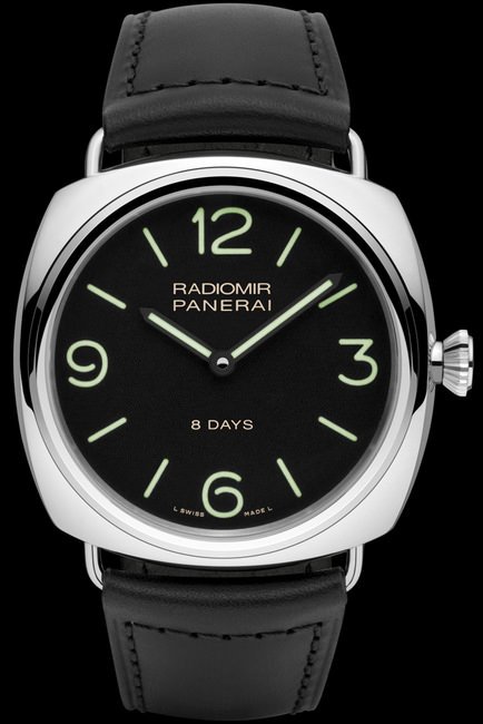 PANERAI 8日动力储存新作Radiomir 8 Days Acciaio 45毫米8日动力储存精钢腕表，展现PANERAI经典风格