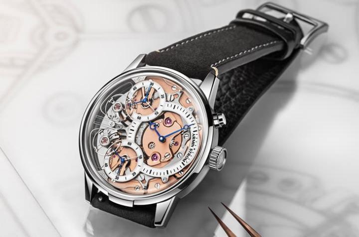 为致敬 1665 年惠更斯共振发现，透过现代技术想象 17 世纪制表师创作出的复古未来主义时计。