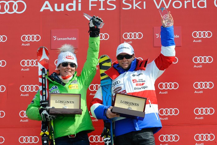 “浪琴滑雪新星杯”大奖授予Mikaela Shiffrin 与 Alexis Pinturault
