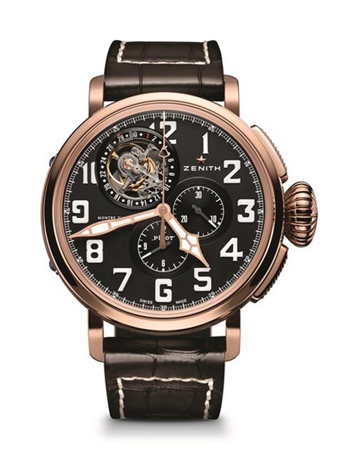 Pilot Montre d'Aéronef Type 20 Tourbillon 飞行员计时陀飞轮腕表