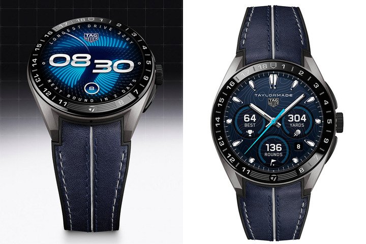 TAG Heuer Connected Calibre E5 智能腕表 45 毫米 TaylorMade 特别版搭载 TAG Heuer OS 操作系统，配套全新 TAG Heuer Golf 分析工具，搭载独家杆数优势 (Strokes Gained) 分析功能，精准记录每一次挥杆的各种数据。