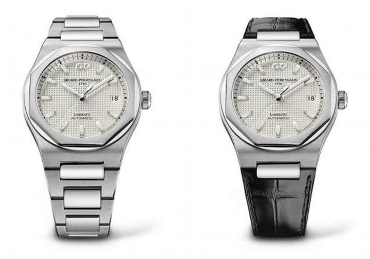 自动上链机械机芯 / 精钢、18K玫瑰金 / 表径38毫米 / 防水100米 / 动力储备46小时 / 时、分、扫秒指针，日期显示