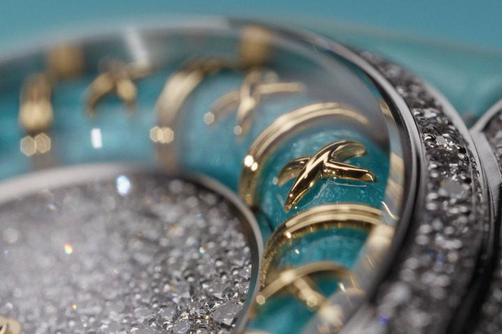 Tiffany Blue® 金箔珐琅旋转外环