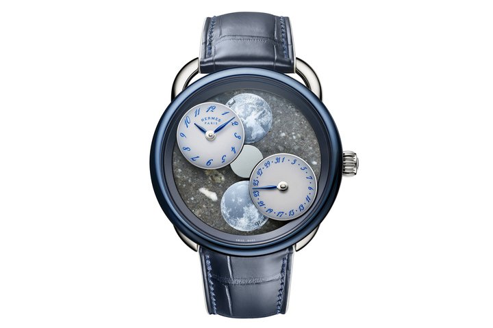Arceau L'heure de la lune Blue Grey Moon月光读时腕表