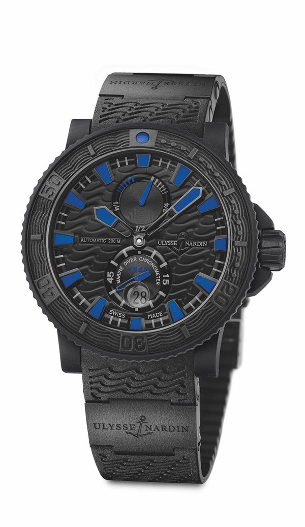 雅典表（Ulysse Nardin）潜水表，用于海底 潜水计时这一使用的特殊环境对腕表专业技术提出更高的要求。