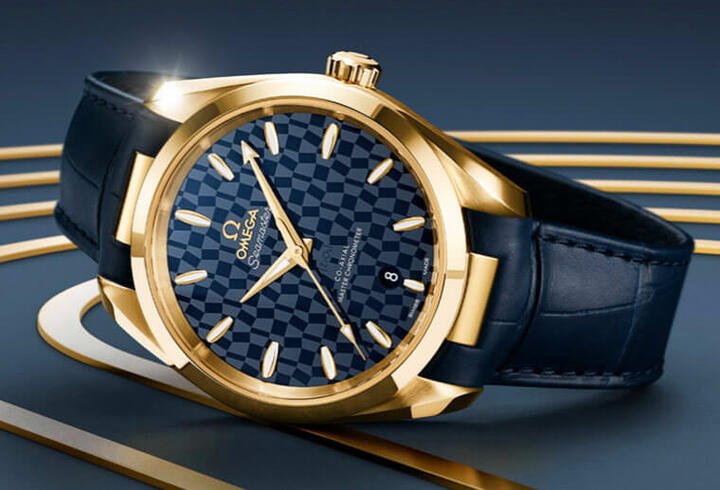 黄金表壳的Aqua Terra 150米东京2020纪念表除了41mm，另外延伸出38mm款式，让男女性都能找到适合自己手腕尺寸的选择