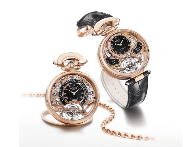 逆转手工装嵌五天动力储存逆跳万年历腕表（Amadeo® Fleurier Tourbillon Virtuoso III）