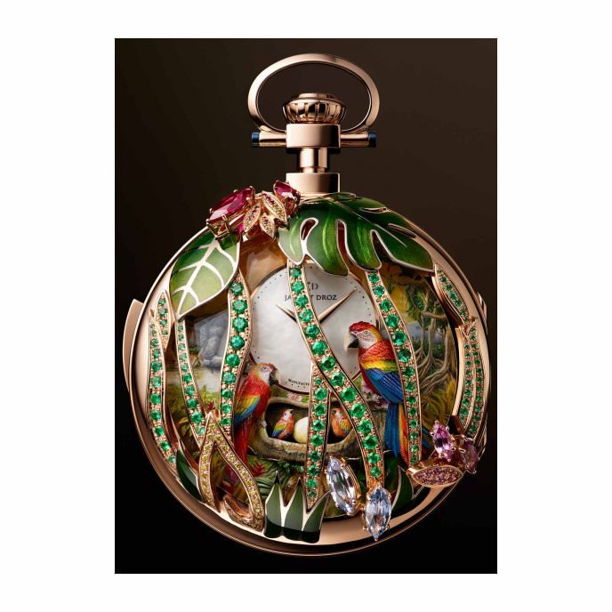 Parrot Repeater Pocket Watch