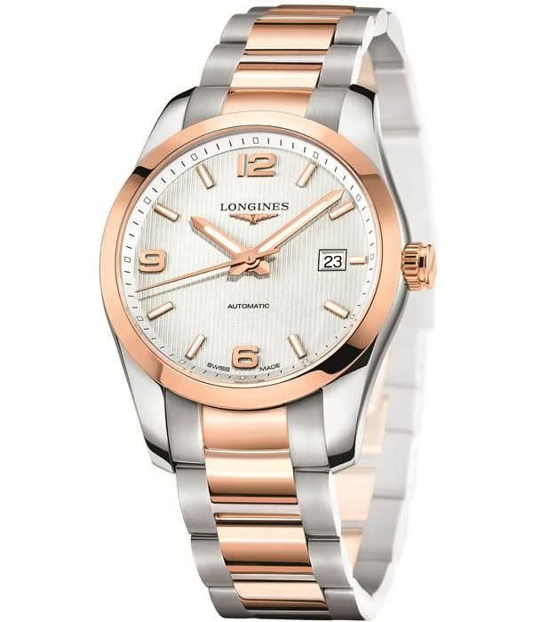 浪琴表 Longines 康铂系列精钢玫瑰金男表