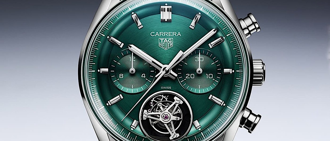 泰格豪雅Carrera系列计时码表两款“湖水绿”新作入列 功能与设计各有亮点