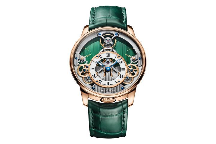 Time Pyramid 42.5 Malachite Red Gold