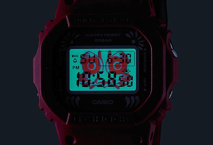 DW-5600DA-4的背光照明图案是达摩的眼睛与胡须