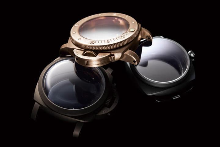 Radiomir原为沛纳海专利夜光涂剂，1936年品牌为义国海军研制腕表遂直接以夜光涂剂为名（图右），它也成为品牌日后创作手表的重要根基