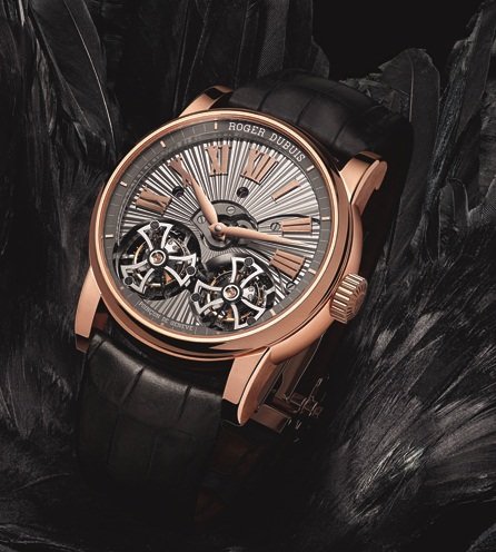 Roger Dubuis 罗杰杜比 Hommage 双飞行陀飞轮手工玑镂腕表