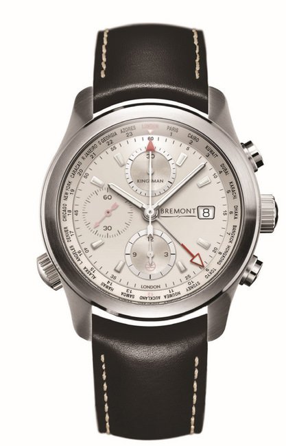  BREMONT Kingsman特别版不锈钢腕表白色金属表盘配Super-LumiNova®超级夜光涂层指针