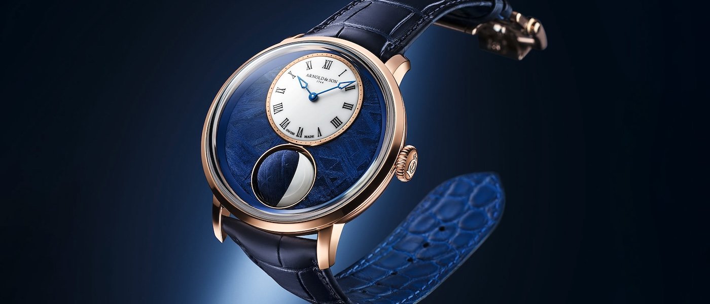 越夜 月清晰：ARNOLD & SON Luna Magna Red Gold Blue Meteorite