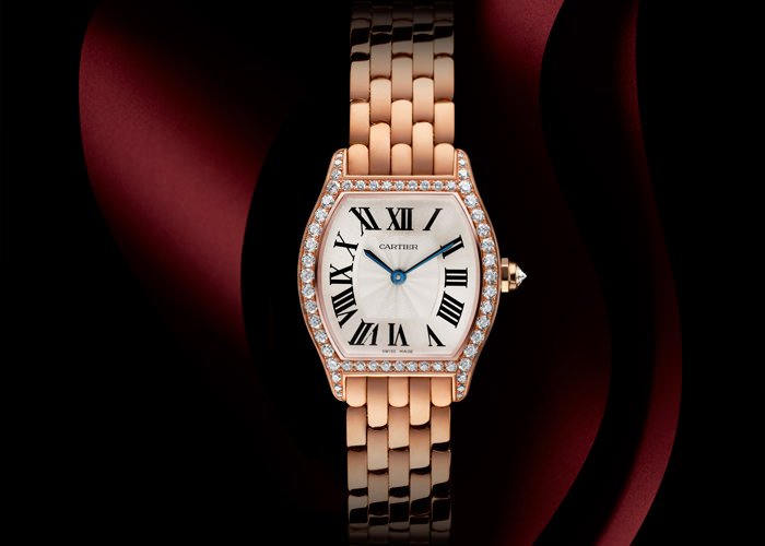 全新 Cartier 卡地亚小型Tortue，粉金表壳镶钻