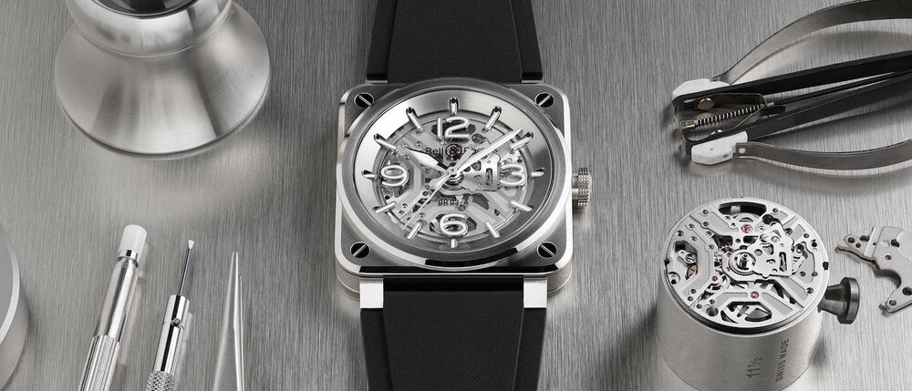方形锋芒，全透镂空：BELL & ROSS BR-03 Skeleton Steel