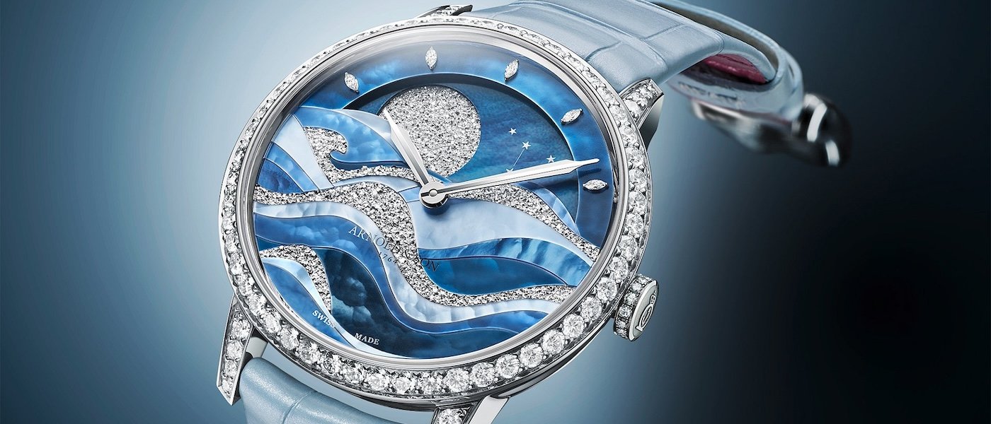 波光月影的绝美魅力：Arnold & Son Perpetual Moon 38 Night Tides女装月相表璀璨登场