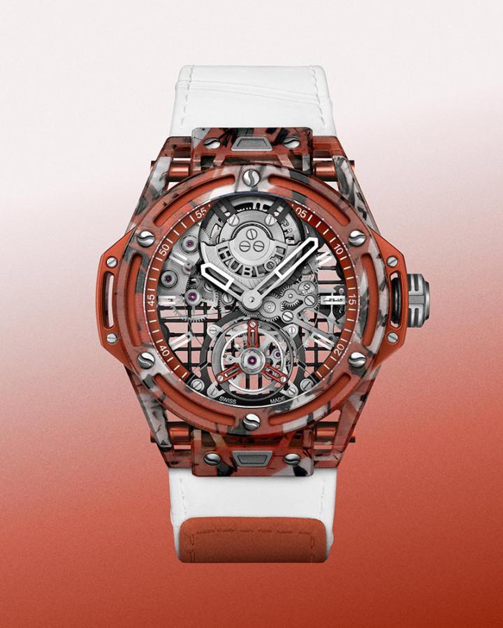 Big Bang 陀飞轮德约科维奇 GOAT 红色红土款，限量 21 只，参考售价：¥ 781，000。