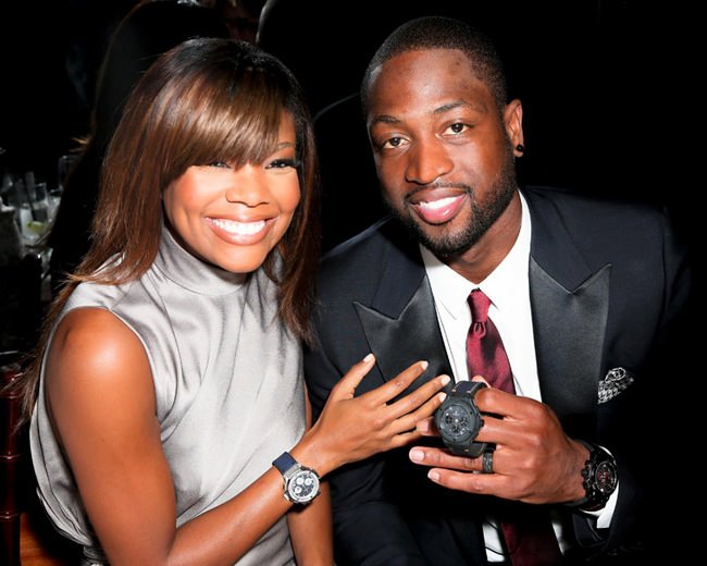 HUBLOT宇舶表赠予Dwyane Wade夫妇一对HUBLOT Big Bang牛仔腕表以庆祝新婚