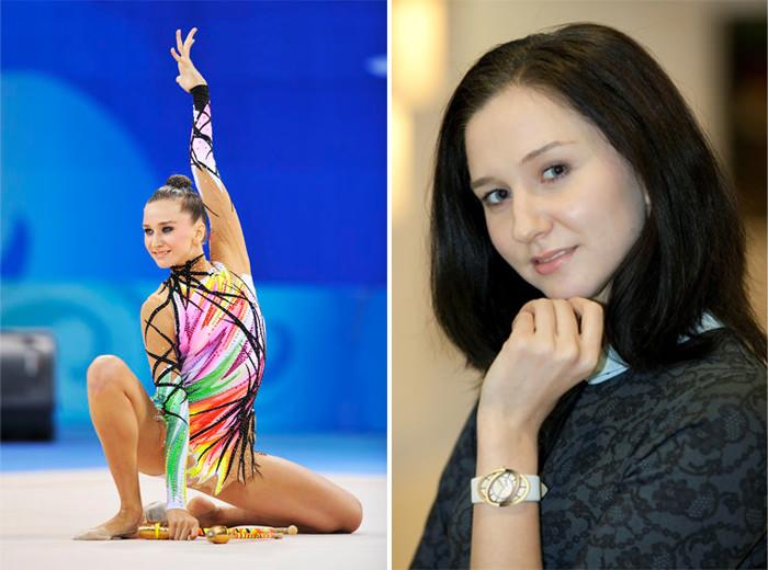 左：柳波娃•查卡谢娜参加第29届夏季奥林匹克运动会/中国北京，2008年 – 右：柳波娃•查卡谢娜佩戴RSW Loop腕表