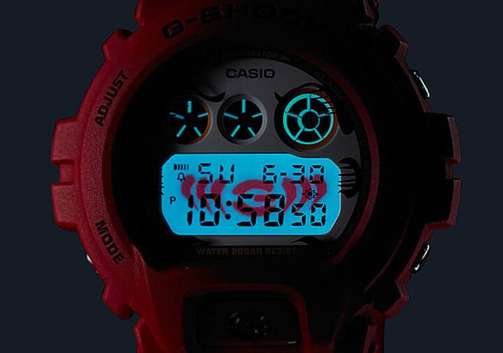 DW-6900DA-4的背光照明图案则是融入字母”G”与胡须的设计