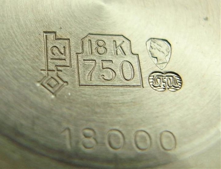 18K金常见印记元素