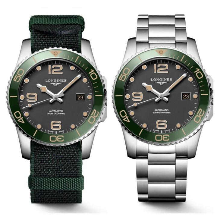 HydroConquest深海征服者丛林绿系列手表
