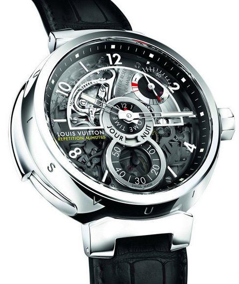  路易威登TAMBOUR系列MINUTE REPEATER三问表作为高级制表领域中技臻至善的典范之作，向为最资深的钟表收藏家所垂青